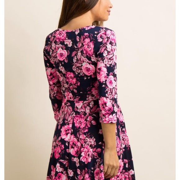 ASOS Maternity Maxi Neon and Pink Wrap Dress - Picture 4 of 7